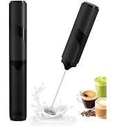 Soenglyun Handheld Milk Frother with Cover, Battery Powered Electric Drink Mixer (2AA Not Include...