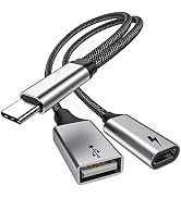 USB C OTG with Charging USB C OTG adapter USB C OTG Splitter with 60W PD Fast Charge Compatible f...
