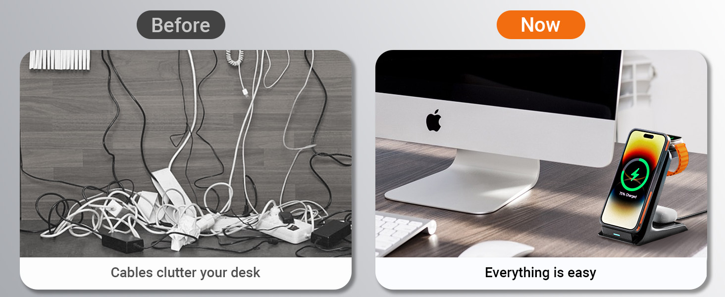 iphone charging dock 3 in 1 charger stand