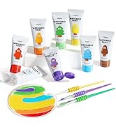 Jar Melo Washable Tempera Paint for Kids Age 4-6, Non-Toxic Toddler Painting Set, Tempera Paints ...