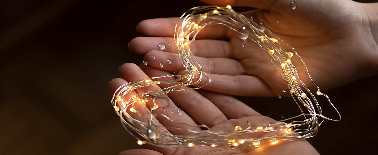 silver wire lights battery