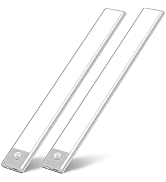 Alivation Under Cabinet Lights Wireless, 52 LED Closet Lights Motion Sensor Light Indoor USB-C Re...