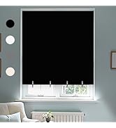 Blackout Roller Shades for Indoor Windows Doors No Drill Cordless Blinds Screen Portable Window C...