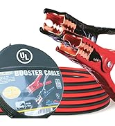 CARTMAN 4 Gauge 20 Feet Jumper Cables UL-Listed Heavy Duty Booster Cables with EVA Carry Bag for ...