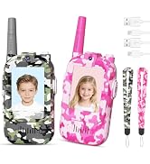 Video Walkie Talkies for Kids, Upgraded 1000mAh Extra-Large Battery, Kids Rechargeable Walkie Tal...