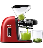 SiFENE Quiet Cold Press Juicer Machine, Wide 3.2-Inch Dual Feed Chute, Slow Masticating Juicer fo...
