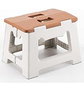 CasaZenith Step Stool Foldable, 9'' Folding Step Stool for Kids & Adults 300 Lb Capacity, Lightwe...