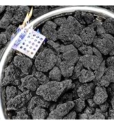 NUPICK 20lb Black Lava Rocks for Fire Pit, 1/2"-2" Volcanic Rock for Fireplace Indoor Outdoor, La...