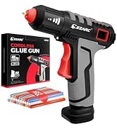 EZARC Cordless Hot Glue Gun with 30 Pcs Mini Glue Sticks, 15s Heating Fast Mini Glue Gun kit, Sma...