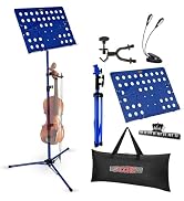 5Core Music Stand for Sheet Music Tripod Height Adjustable Portable Folding Note Holder Atril par...
