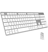 B.FRIENDIT 2.4G Wireless Keyboard with Cover/Protector Skin, Soft Touch Quiet Computer Keyboard,F...