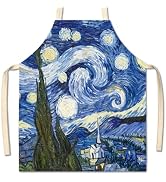 Berkin Arts Art Painting Apron for Kitchen Cooking, Artistic Chef Apron with Famous Prints, Adjus...