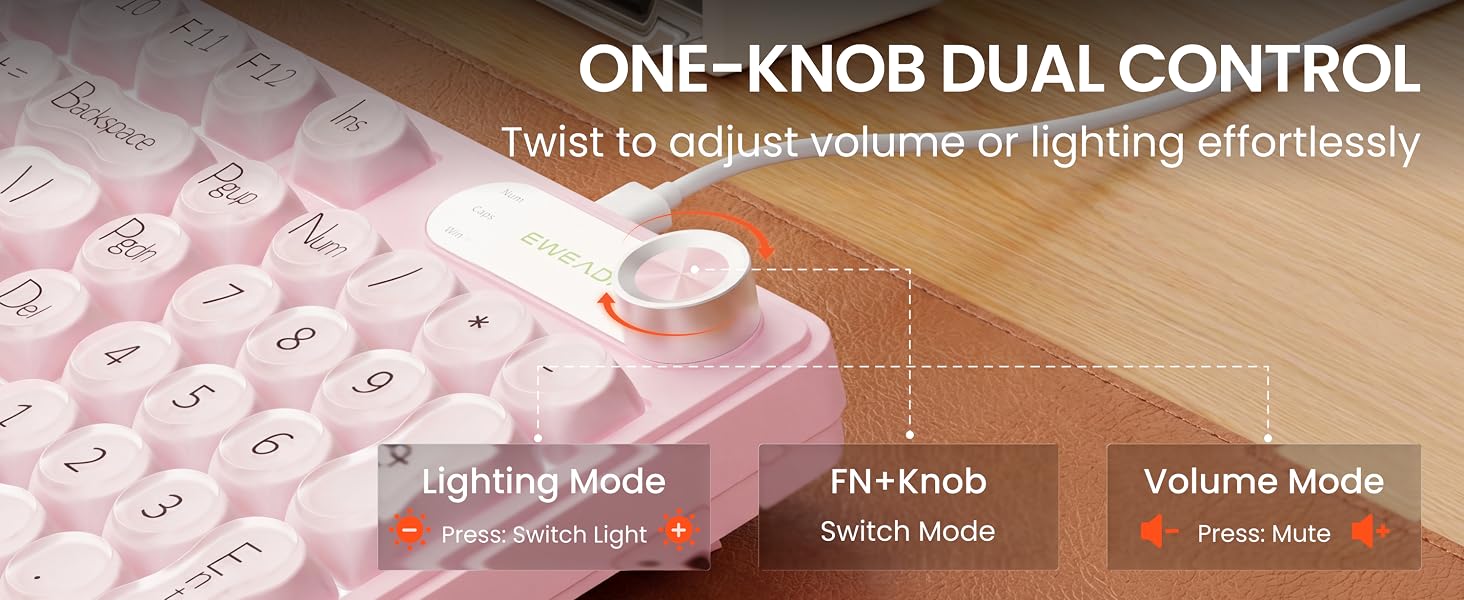 creamy keyboard with number pad