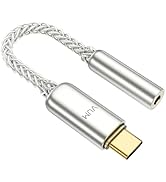 VUM 32-bit/384kHz Hi-Fi DAC& USB-C to 3.5mm Audio Zinc Alloy Adapter, CX31993 & MAX97220 Dual Chi...
