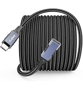 USB C Extension Cable 20ft Long, Upgraded 4K@60Hz Monitor & 100W Charging & 10Gbps Data Transfer ...