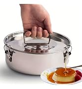 Stainless Steel Flan Pan, 63 Oz Flanera Mold Cooker For Baking, Compatible With Pot 3 6 8qt, Cust...