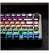 OHY XVX Lusterfly Jelly R2 MDA Profile Keycap Set,122-Key Side-Printed Translucent Double Shot Sm...