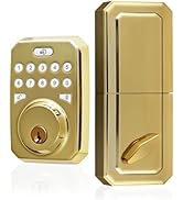 MiLocks Keyless Entry Door Lock with Keypad, Smart Deadbolt for Front Door, LED Backlit, Easy Ins...