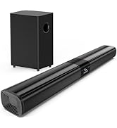 Saiyin Sound Bar for Smart TV with 5.25 Inch Subwoofer, 100W 24 Inch Soundbar for TV, TV Soundbar...