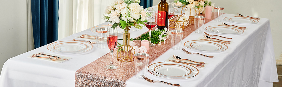 Rose Gold Dinnerware Set