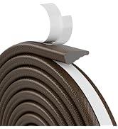 Wedge-Shape Window Weather Stripping Door Seal Strip 3Pcs×196” Brown,Upgrade Black Foam to Block ...