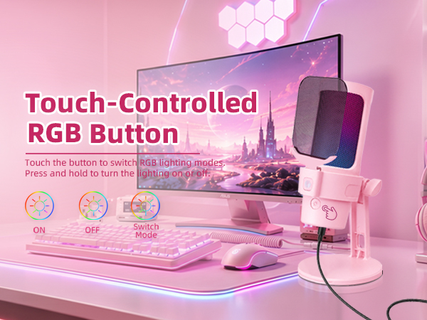 Gaming Microphone Pink