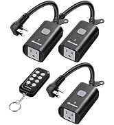 DEWENWILS Outdoor Remote Control Outlet, 15A Wireless Remote Control Switch, 100FT Control Range ...