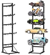 RC Car Stand, 5 Tier Model Car Display Stand, Metal RC Storage Rack for RC Car Crawler Trucks, Ad...