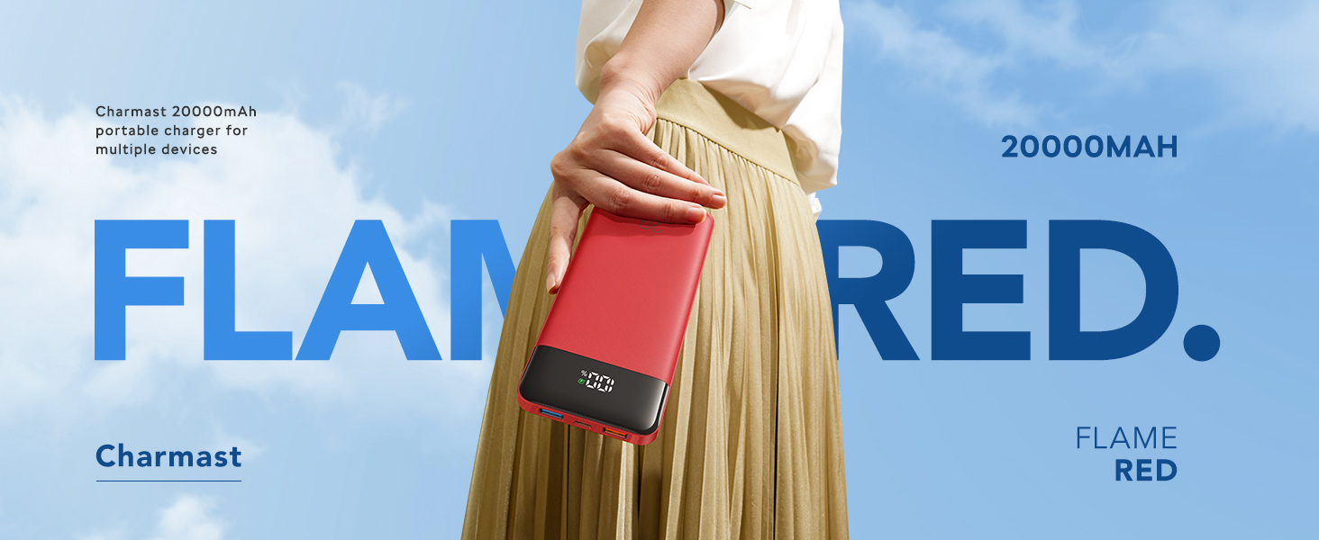 Flame Red Portable Charger