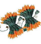 2 Pack Halloween Lights Outdoor UL Certified, 2 Sets 19FT 70 LEDs Halloween String Lights Plug-in...