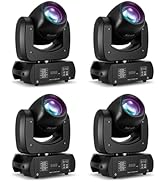 MINGJIE 120W Moving Head DJ Lights, 18-Facet Prism Stage Lighting with 8 Gobos & 8 Colors, DMX512...