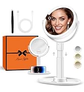 B Beauty Planet Makeup Mirror with Lights, Lighted Magnifying Mirror 20X with 3 Lighting and Adju...