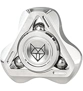 FREELOVE Upgraded Fox Metal Fidget Spinner for Adults, Steel/Glow Balls Clicking Noise, Mini Smal...