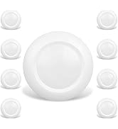 JULLISON 8 Packs 6 Inch LED Low Profile Recessed & Surface Mount Disk Light, Round, 15W, 900 Lume...