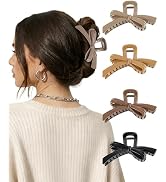 CHLINS 4 Pack Bow Hair Claw Clips for Women, 4.92 Inch Nonslip Cute Large Butterfly Hair Accessor...