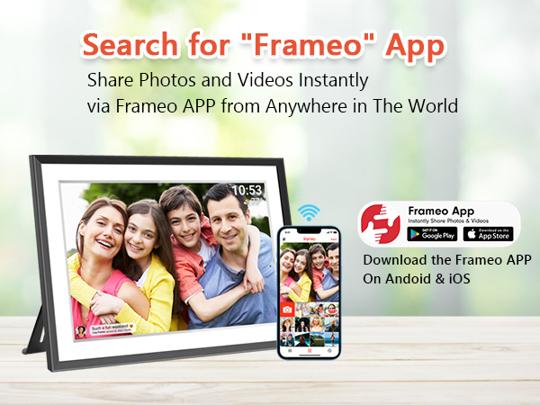 FRAMEO 10.1 Inch Smart WiFi Digital Photo Frame Digital Picture Frame