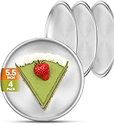Offiper SUS201 Brushed Finish Silver Color Dinner Cooking Serving Plates 5.5 inch