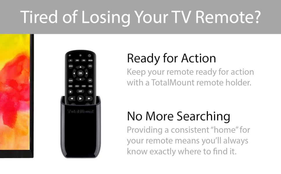 TotalMount Hole-Free Remote Holder - Medium