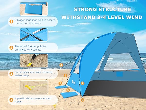 beach canopy tent sun shelter lightweight
