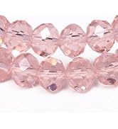 Songxi 12mm 50pcs Glass Beads for Jewelry Making, Faceted Glass Beads for Bracelets Necklace Earr...