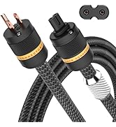 Viborg C7 HiFi Power Cable, Figure 8 Audiophile OFC Power Cord, US AC Mains Cord with Pure Copper...