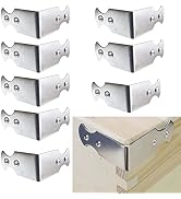 8 Pcs Metal Corner Protector for Furniture, Decorative Corner Brackets for Wood Furniture, Desk,B...
