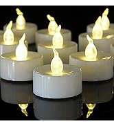 Battery Operated Tea Light Candles:150 Pack Flameless LED Realistic Flickering Candles 100+ Hours...