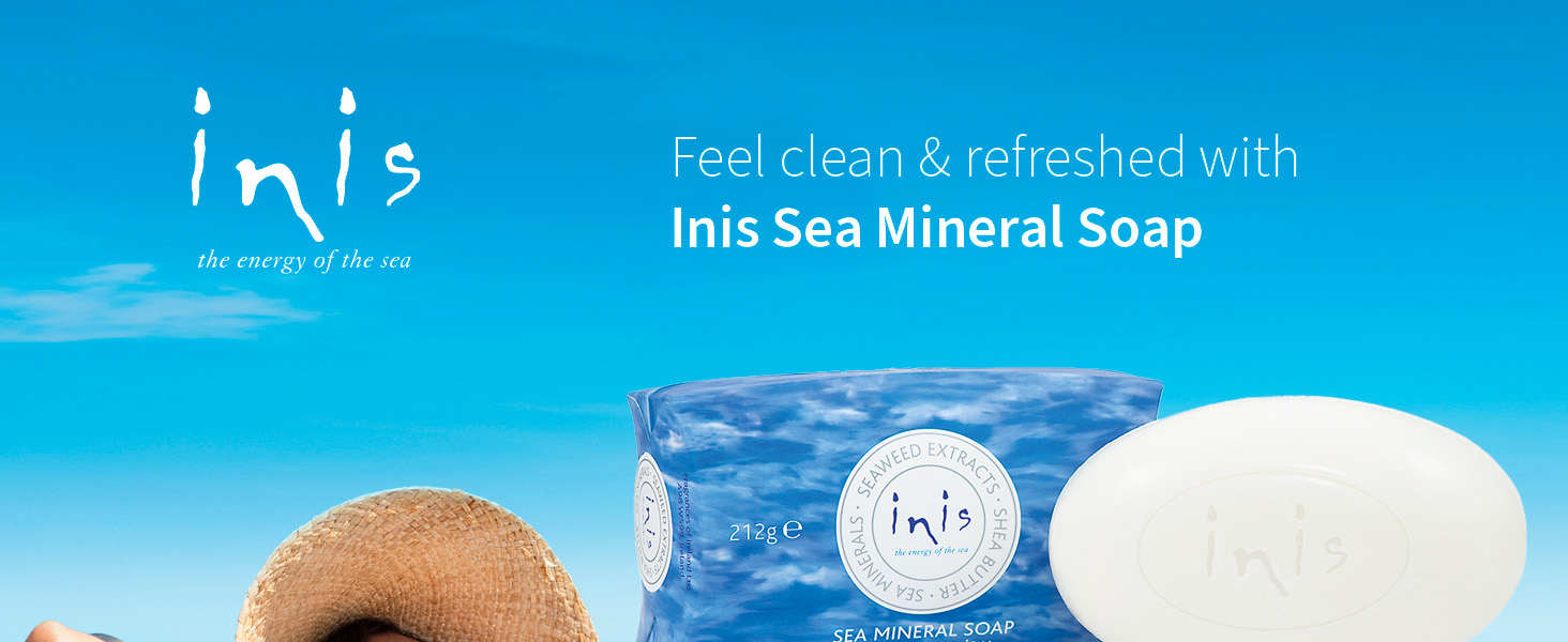 feel clean and refreshed with inis sea mineral soap