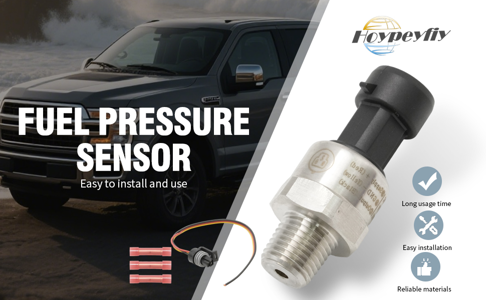 150 Psi Oil Fuel Pressure Sensor Transducer with Harness Kit