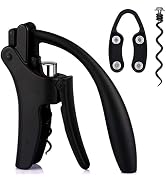 KEISSCO Compact Wine opener Vertical Lever Corkscrew Wine Bottle Opener with Foil Cutter & Extra ...