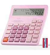 Calculators Desktop, Desk Calculator with Large 2 Line Display, Talking Basic Calculator with big...