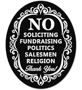 Signs Authority No Soliciting Sign for House | Metal Door Sign for deterring Unwanted Visitors | ...