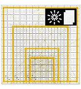 Magicfly Acrylic Quilting Ruler (4.5"x4.5", 6"x6", 9.5"x9.5", 12.5"x12.5") Set of 4 Transparent Q...
