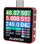 USB C Tester Power Meter, 48V 2-12A Type-C PD Tester Digital Multimeter, Power Voltage and Curren...